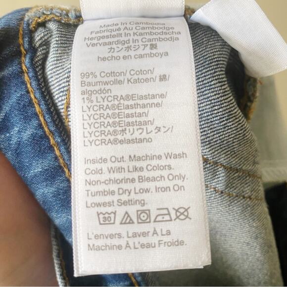 J. Crew Factory | High Rise Crop Flare Jeans Denim Button Fly Blue Size 26 - Picture 6 of 6